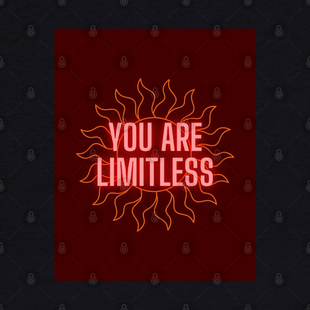 You are Limitless Maroon Sun by Nita Sophian